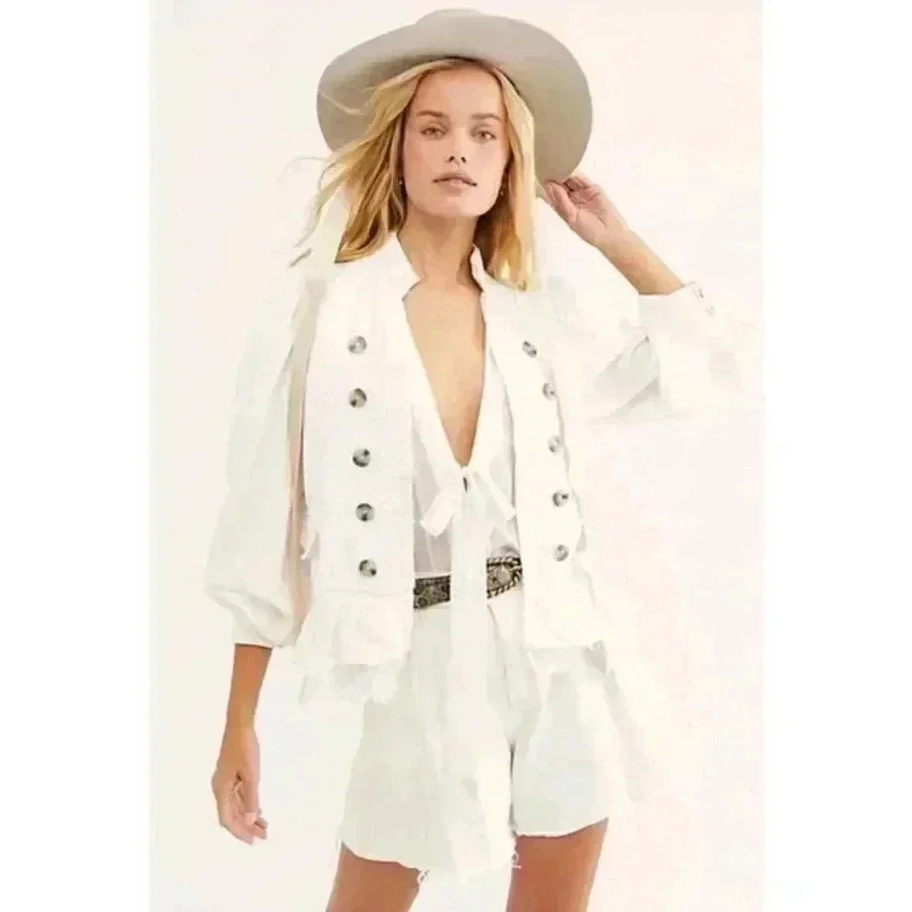 Free People Ariana Military Jacket Size M